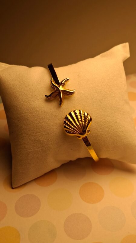 Gold Starfish and Seashell Anti Tarnish Bracelet